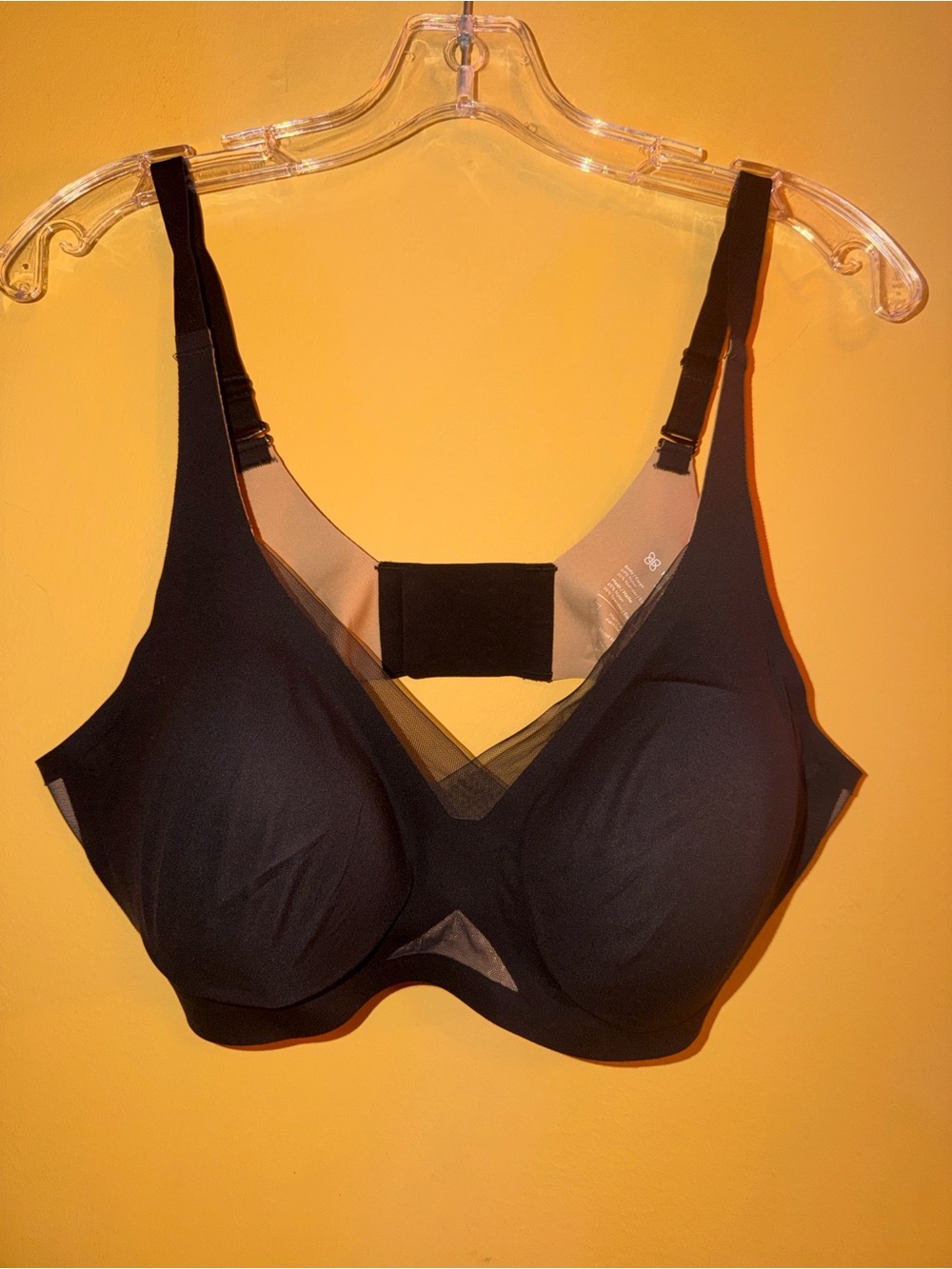 HONEYLOVE Wireless CrossOver black Bra Size 38 B/C